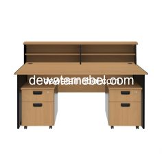 Meja Kantor Ukuran 160 - EXPO MP 160 + MP RC 160 + MP M02 + MP M02 / Beech 